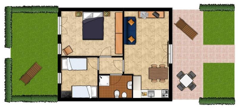 Ferienwohnung für 4 Personen am Gardasee in die Villa Masserosa